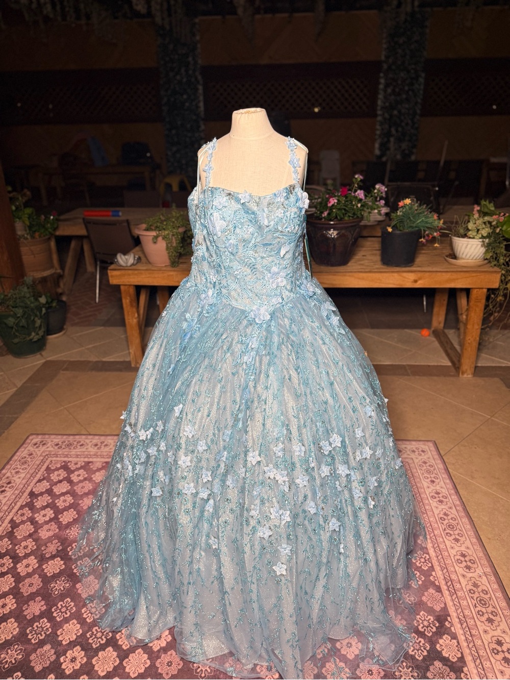 Baby Blue Quinceañera Ball Gown